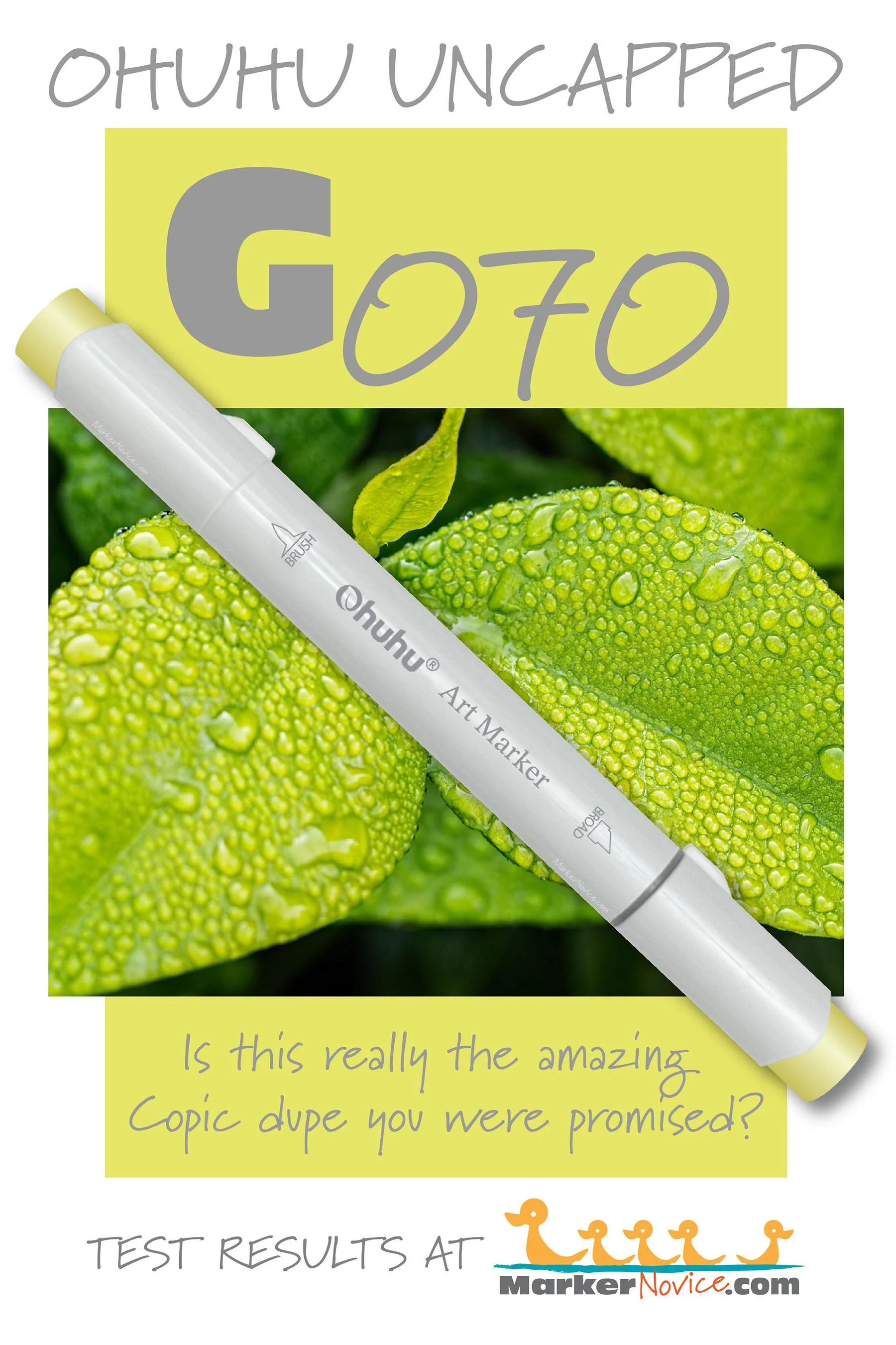 G070 Lemon Green: Testing Ohuhu Markers for Lightfastness and